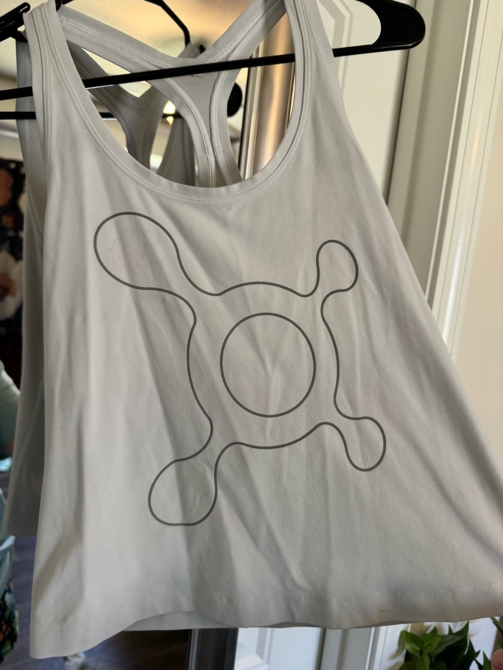 lululemon athletica White Tank Top with Gray Logo